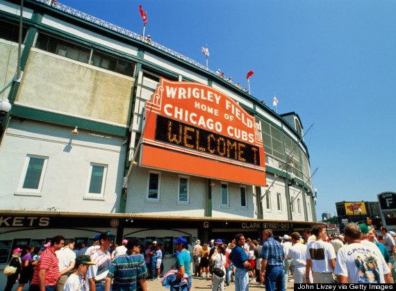 USA,Illinois,Chicago,Wrigley Field stadium,home of Chicago Cubs