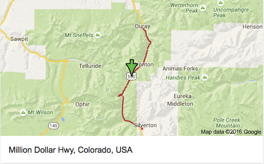 The Million Dollar Highway - Map